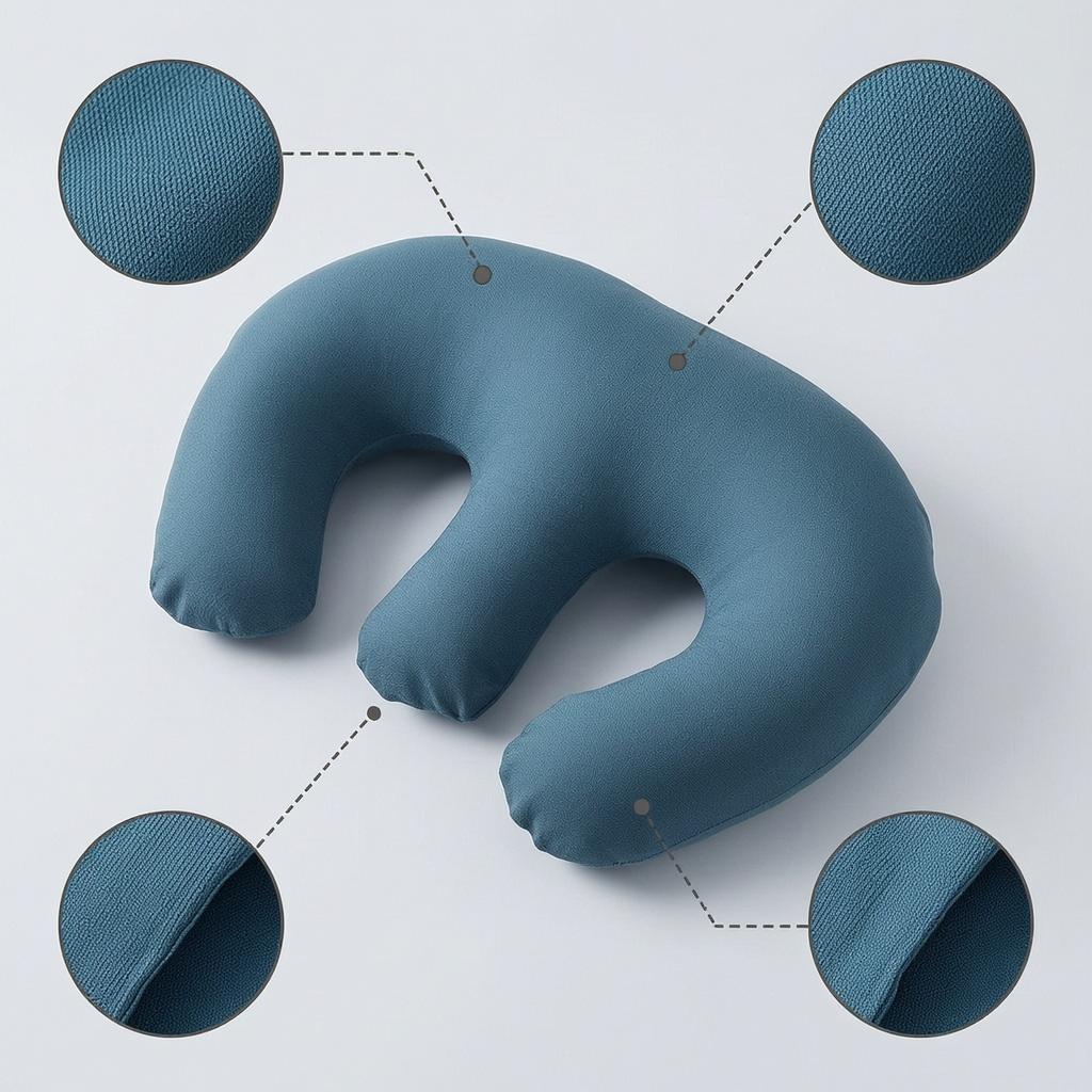 U-Shaped Latex Massage Pillow for Beauty Salon Beds, Face Cradle Cushion with
