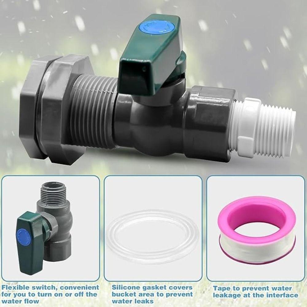 Hard Rain Barrel Faucet Kit Durable Rain Barrel Spigot Kit Water Tanks