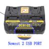 Fast Charging DCB102 Li-ion Battery Charger For DeWalt 12V 14.4V 18V 20V DCB105 DCB200 Double Charging Postion with USB Port New