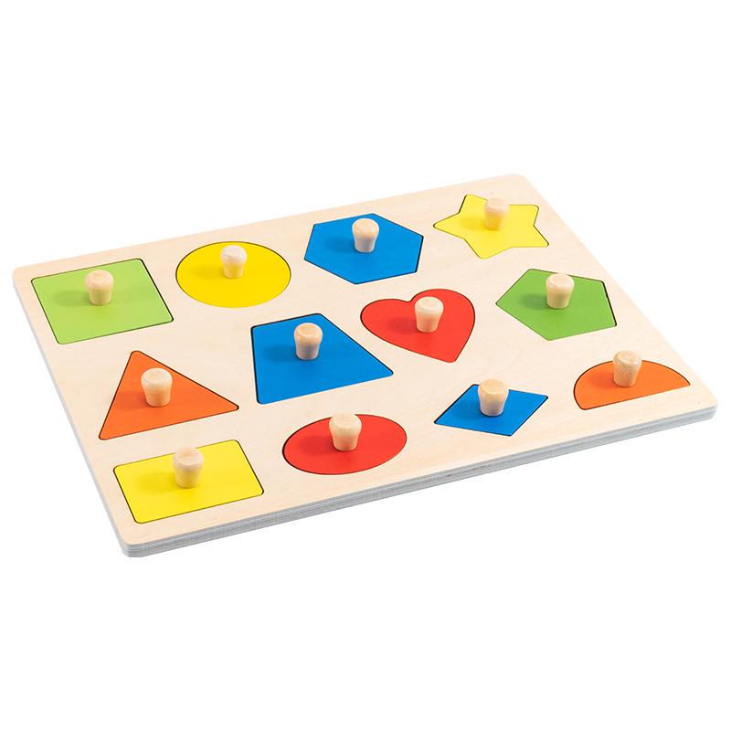 Montessori Geometric Shapes Puzzle Board - Educational Toy for Early Cognitive Development