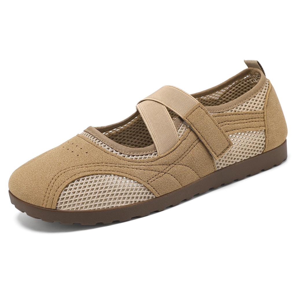 Women's Breathable Mesh Sports Mary Jane Ballet Flats