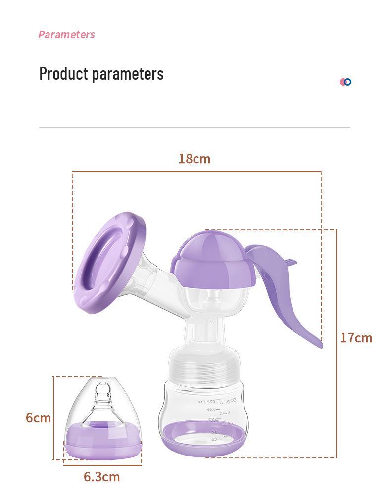 Portable High-Suction Manual Breast Pump - Ideal for Nursing Mothers