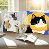 Cute Cartoon Cat Cushion Cover 30x50 Polyester Sofa Cushions Decorative Throw Pillows Home Decoration Pillowcover