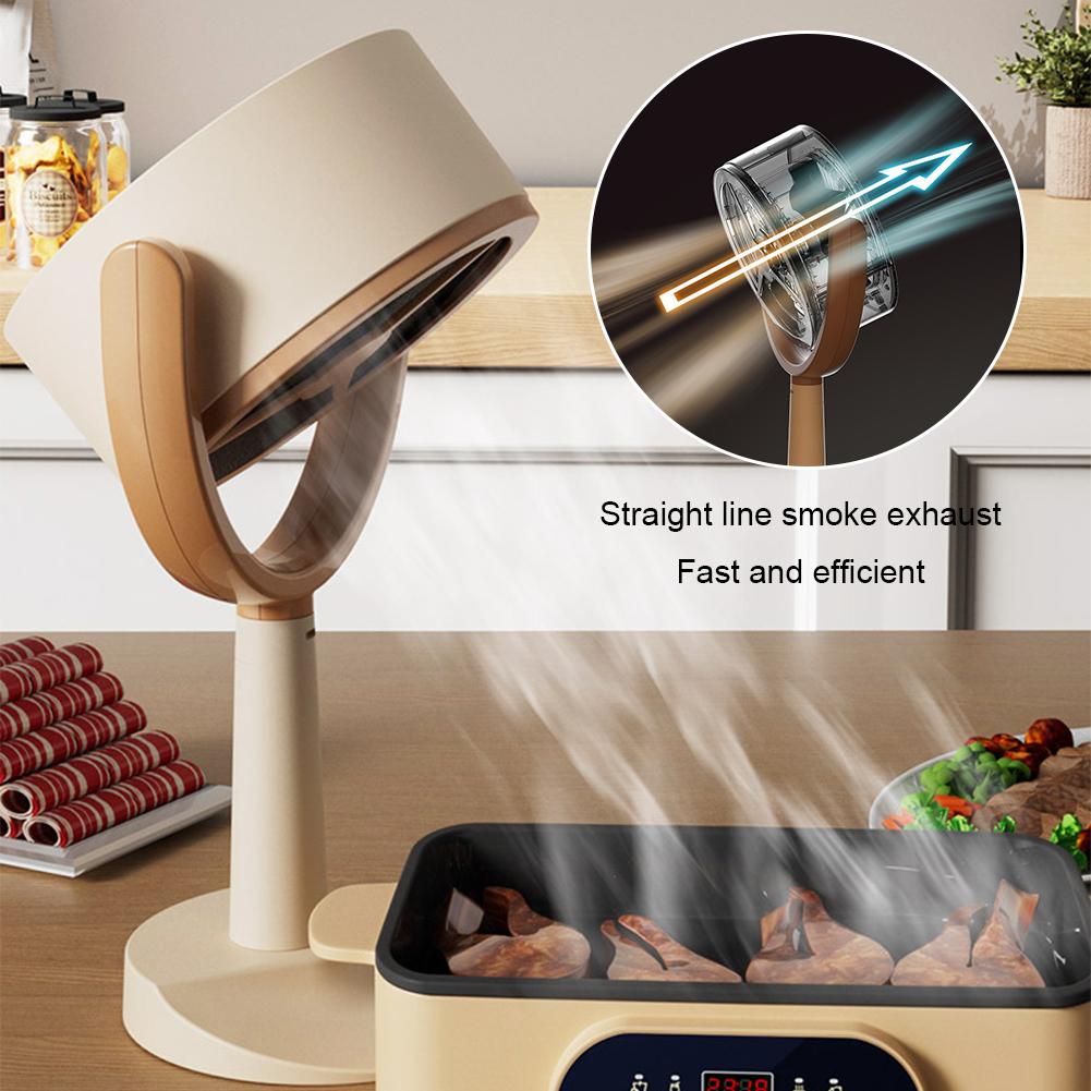 Coifa doméstica mini de mesa Q8, coifa pequena portátil, coifa USB de ângulo ajustável com vento forte.