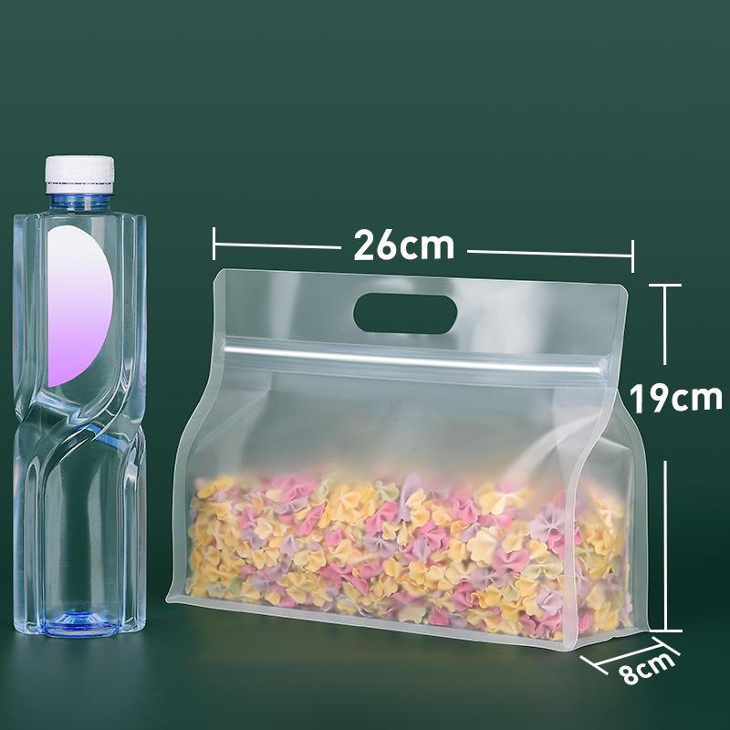 Frosted Transparent Eight-Side Sealed Tea & Food Packaging Bag with Buckle and Self-Supporting Design