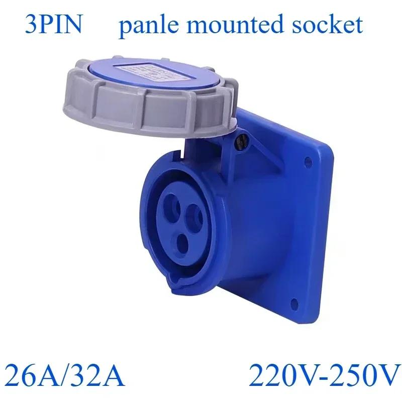 IP67 Waterproof Industrial Plug/dark socket16/32A 3/4/5 Core Pin 220V/380V Male and Female Plug Sockets