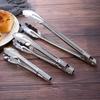 Stainless Steel Food Tongs: 7 & 9 Inch Charcoal, BBQ, Grilling, Steak, and Vegetable Tongs for Kitchen Use
