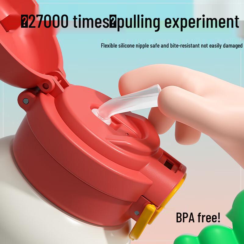 Beiyipin Cup Bear Pink Mermaid Dual-Drink Thermos Cup