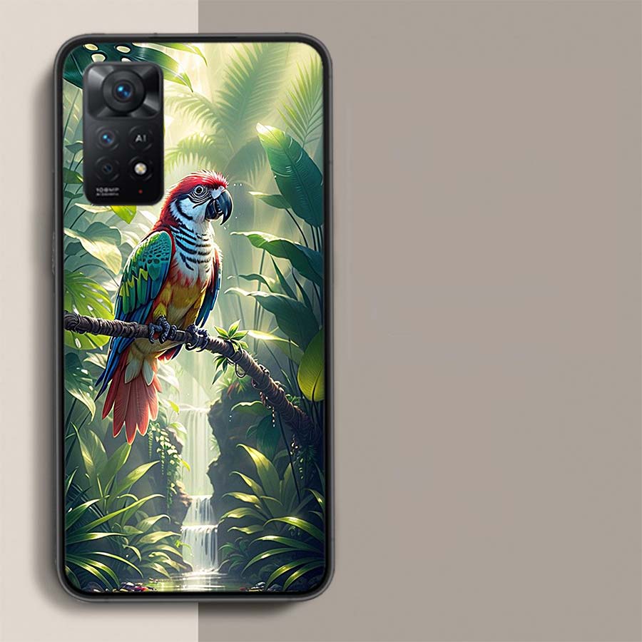 Parrot Bird Rainforest Phone Case For Redmi Note 14+ 13 Pro Plus 14C 13C 12C 12 10A 10C 10 9 8 9A 9C 9T 8A 7 Pro Xiaomi Capa Cov