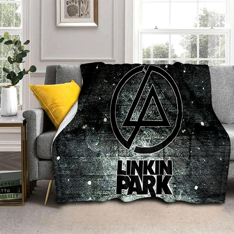 HOT L-Linkin Park Rock Band Classic Soft Plush Blanket,Flannel Throw Blanket for Living Room Bedroom Picnic Bed Sofa Cover 75x90cm