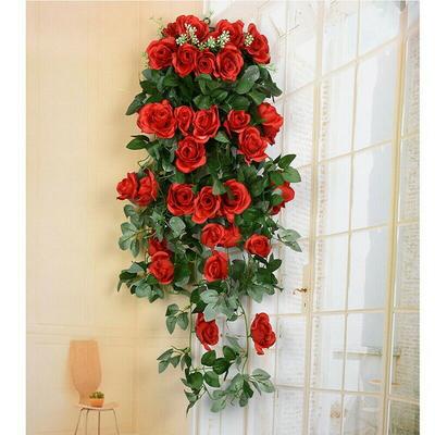 Artificial  Flower Fake Home Garden Decor Home Decor Hanging Rose Flowers Vine Plant Outdoor Indoor  Unique