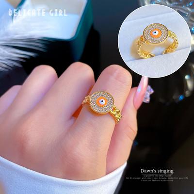 Lucky Eye Turkish Evil Eye Open Sõrmus Vasest Kullavärvi Reguleeritavad Sõrmused Naistele Tüdrukutele Meeste Moeehted