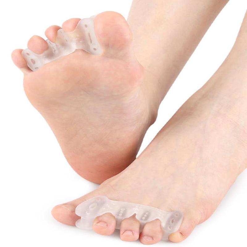 1 Paar Zehenspreizer mit Löchern korrigieren Fuß- und Hallux-valgus-Schmerzen, Plantarfasziitis und verbessern die funktionelle Beweglichkeit.