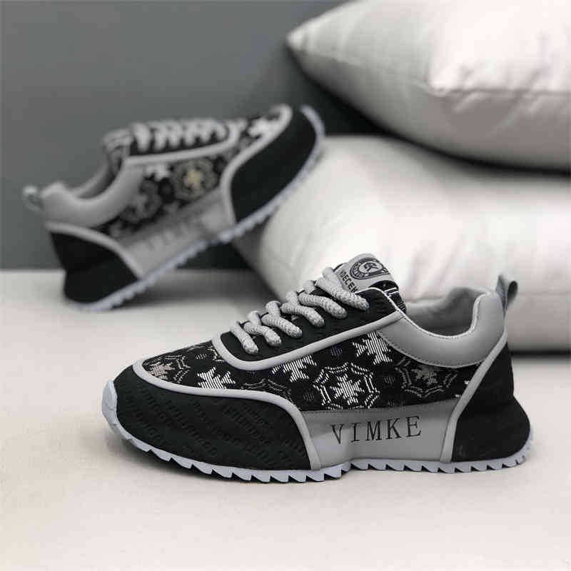 Мужская осенняя повседневная обувь темперамент хай-стрит модные старые кроссовки дышащие и удобные 47 серый 2967₽