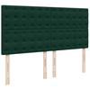 Box Spring Bed with Mattress Dark Green 180 X 200 Cm Velvet