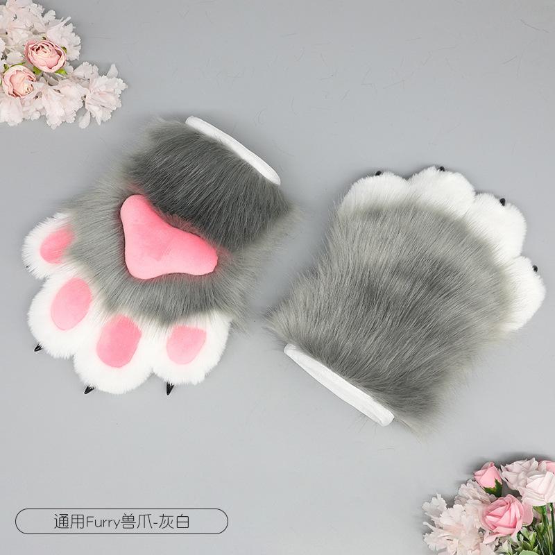 New Plush Animal Claws Nails Gloves Anime Cos Costumes Accessories for Halloween Girls Prom Cosplay Props Anime Accessories