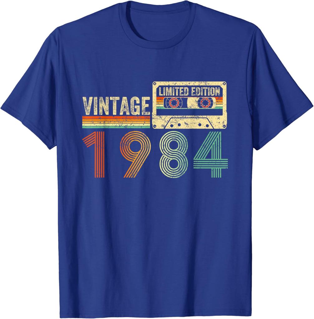 40 Year Old Gifts Vintage 1984 40th Birthday Cassette Tape Women's T-shirts Fashion Y2k Tops Tshirt Haikyuu Graphic Tees 80833
