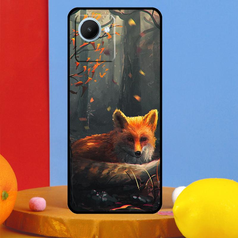 Cute Fox In Autumn For Realme 15 Pro 10 11 12 13 14 Pro Plus GT6 GT7 C61 C67 C63 C71 C55 C51 C65 C53 C75 Case