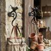 Rustikaler Gusseisen-Wandhaken Schwerlast Eingangsbereich Schlüsselorganizer Wandmontiertes Regal Außenbereich Garten