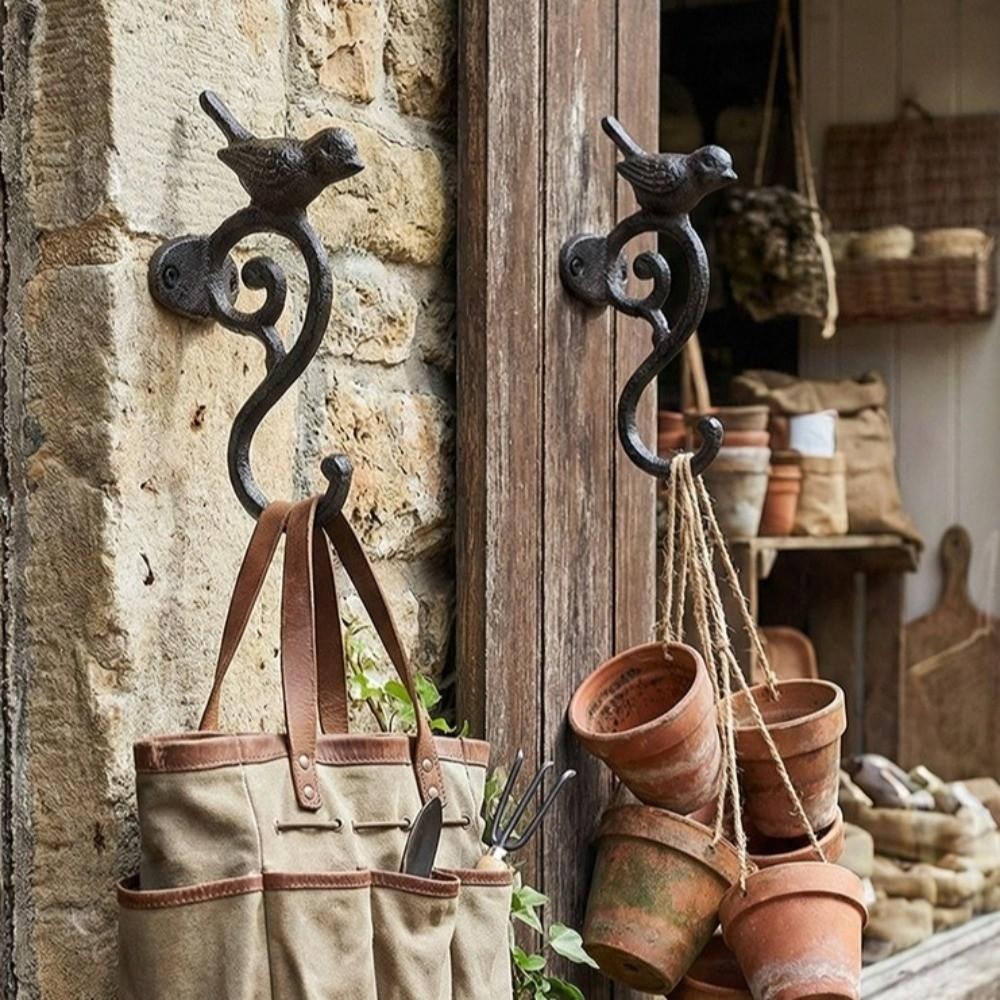 Rustikaler Gusseisen-Wandhaken Schwerlast Eingangsbereich Schlüsselorganizer Wandmontiertes Regal Außenbereich Garten