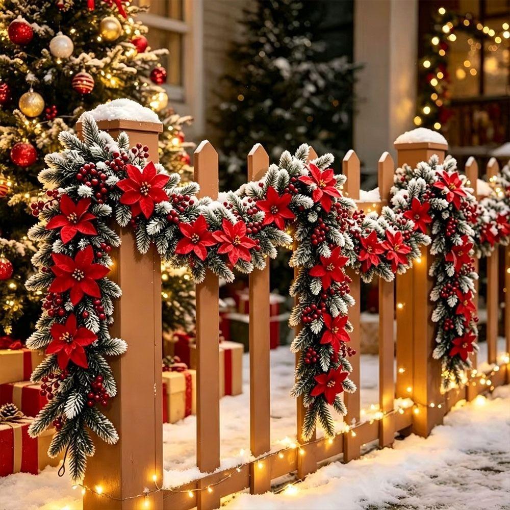 Simulated Christmas Wall Hanging Vine Faux Pine Garland Christmas Home Decoration