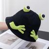 Unisex Frog Shape Bucket Hat Wide Brim Outdoor Summer Spring Foldable Fisherman Hat Sunproof Gifts for Girlfriend