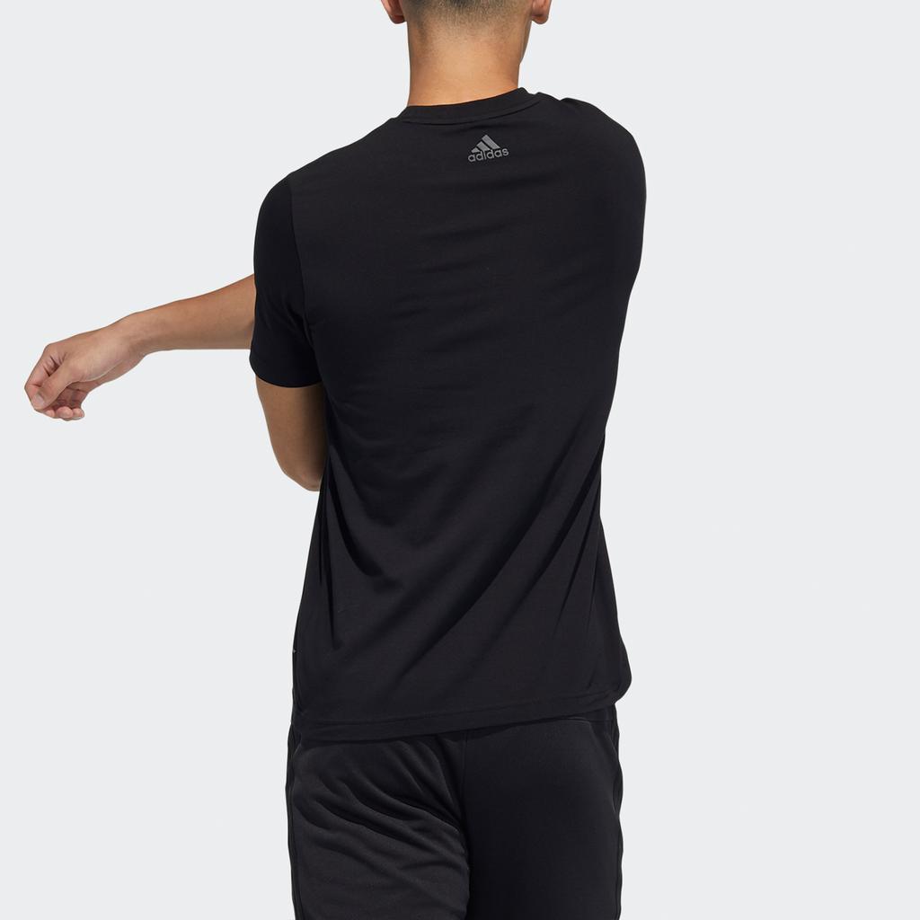 adidas Casual Sports Crew Neck Short Sleeve T-Shirt Unisex Tops Black GP1861
