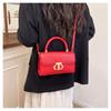 Fashionable Fashionable Lock Buckle Crocodile Pattern Leisure Handheld Single Shoulder Crossbody Small Square Bag For Women