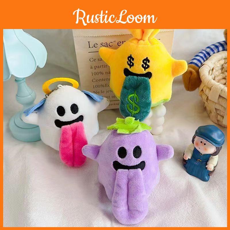 Large Cute Halloween Tongue Angel Ghost Plush Pendant For Kids And Teen Gifts