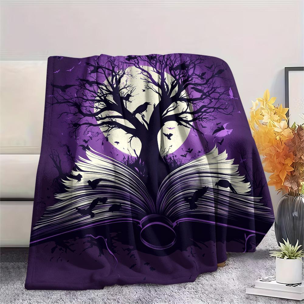 Magic Books  Print Flannel Blanket, High Quality Comfortable for All Seasons, Home Decor, Warmth and Comfort