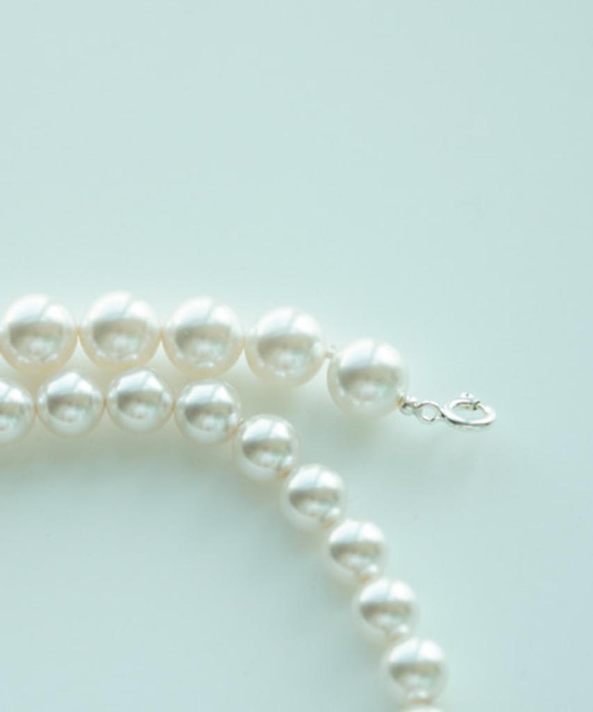Alleun Swarovski Pearl Necklace Silver 925 Choker 10Mm