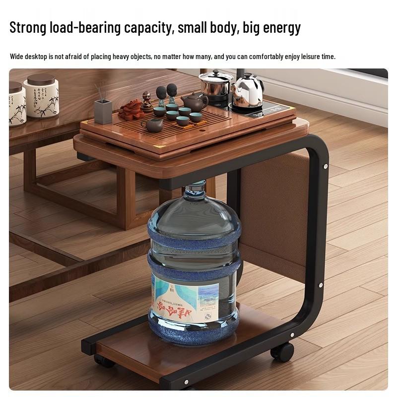 Masă laterală mobilă minimalistă modernă cu roți pentru dormitor sau living