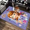 Princess Sofia'S Floral Fantasy Carpet For Playroom Bedroom Living Room Sofa Home Decorkids Game Area Rug Nonslip Floor Mat