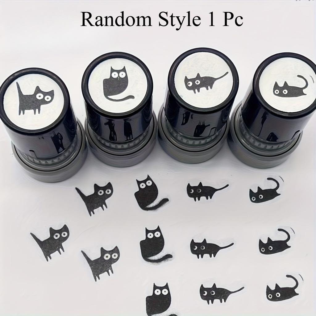 1pc Hot Style Random Cat Pattern Stamp Cartoon Cat Pattern Stamp with Random Design