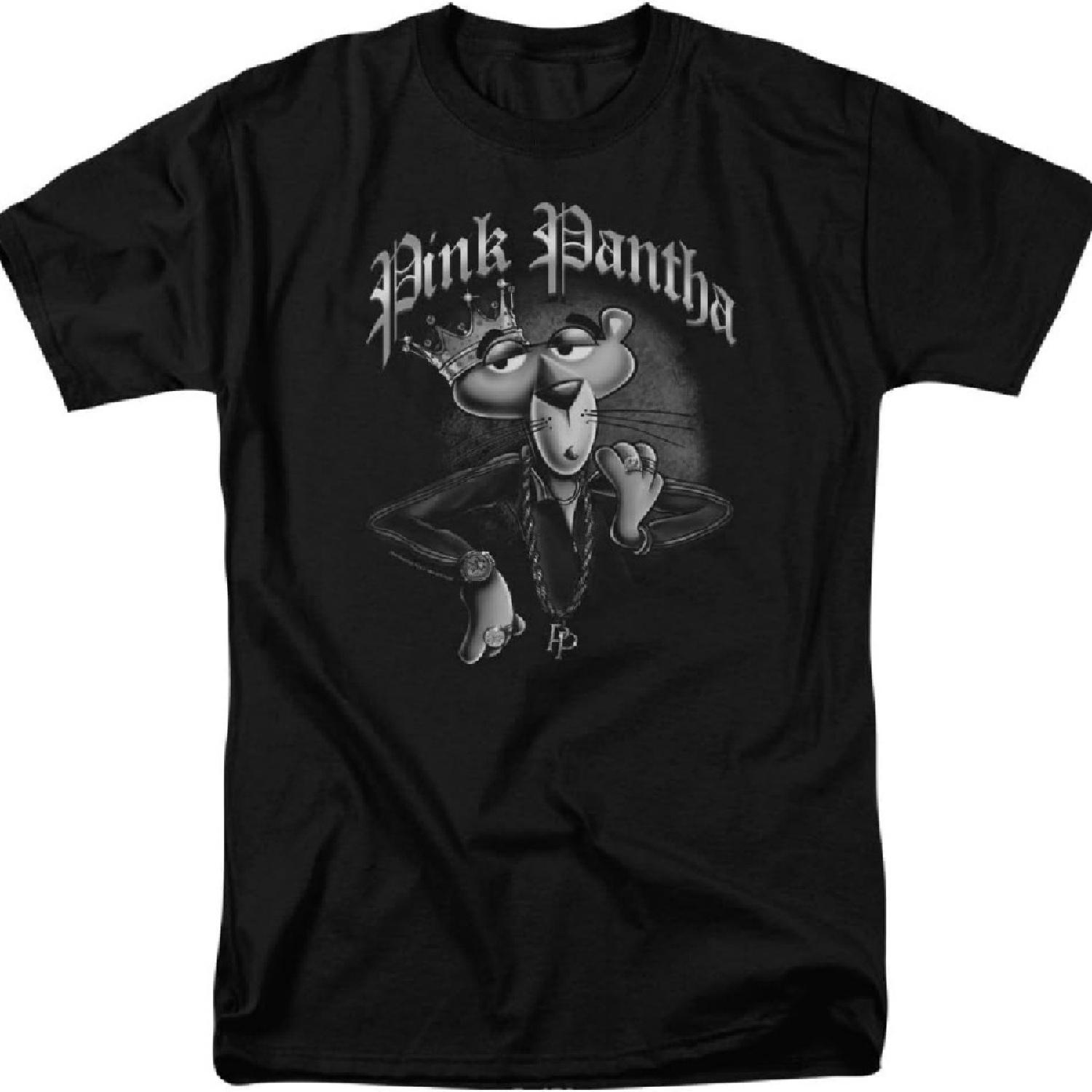 

LOGOVISION Pink Panther Pink Pantha Unisex Adult T Shirt for Men and Women XXXXXL чёрный