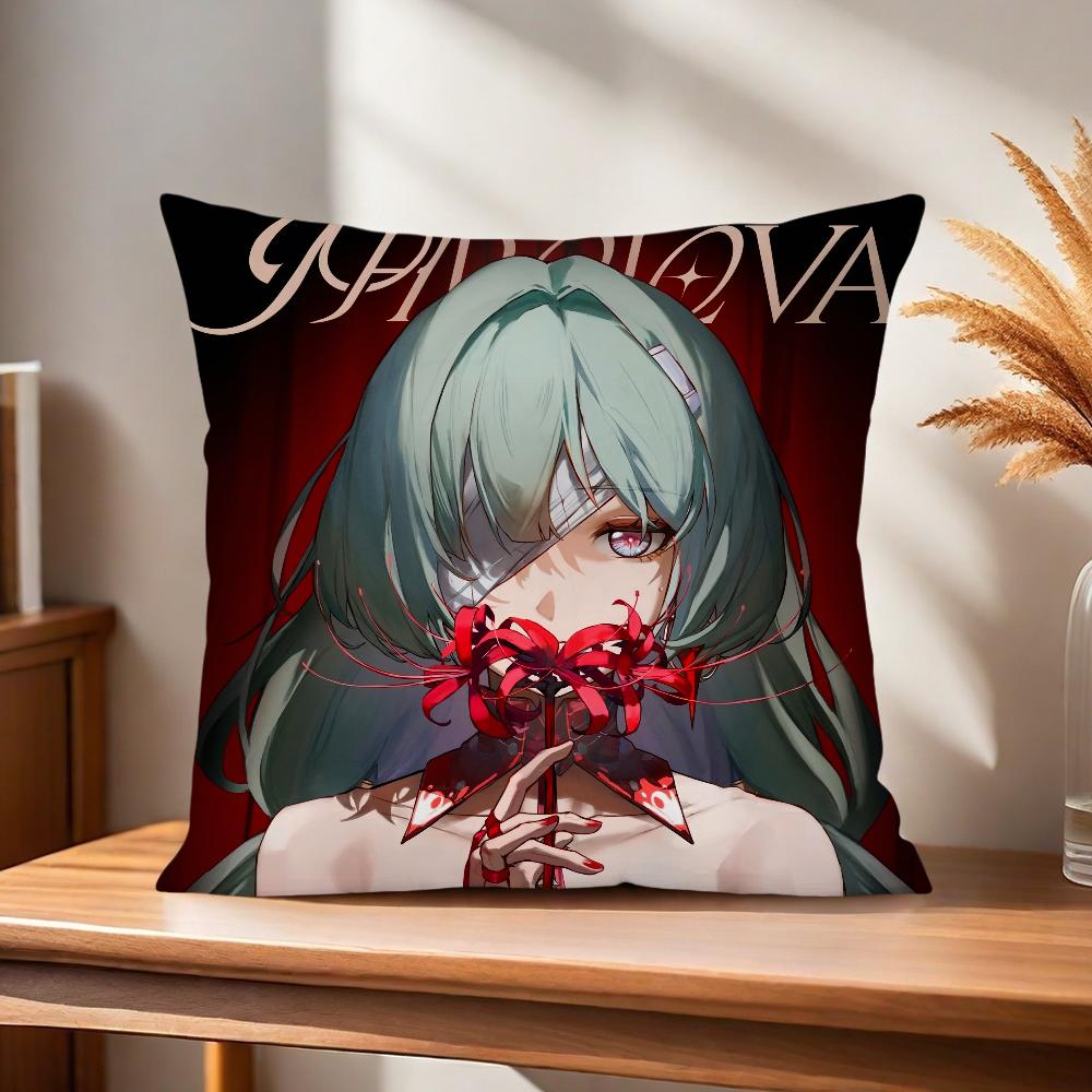 Wuthering Comfortable soft Pillow Case camellya Changli for Sofa Living Room Home Waves office Decor Cantarella and Protective C