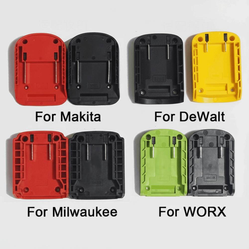 ABS DIY Adapter Portable Holder Base for Makita/DeWalt/WORX/Milwaukee 18V Lithium Battery