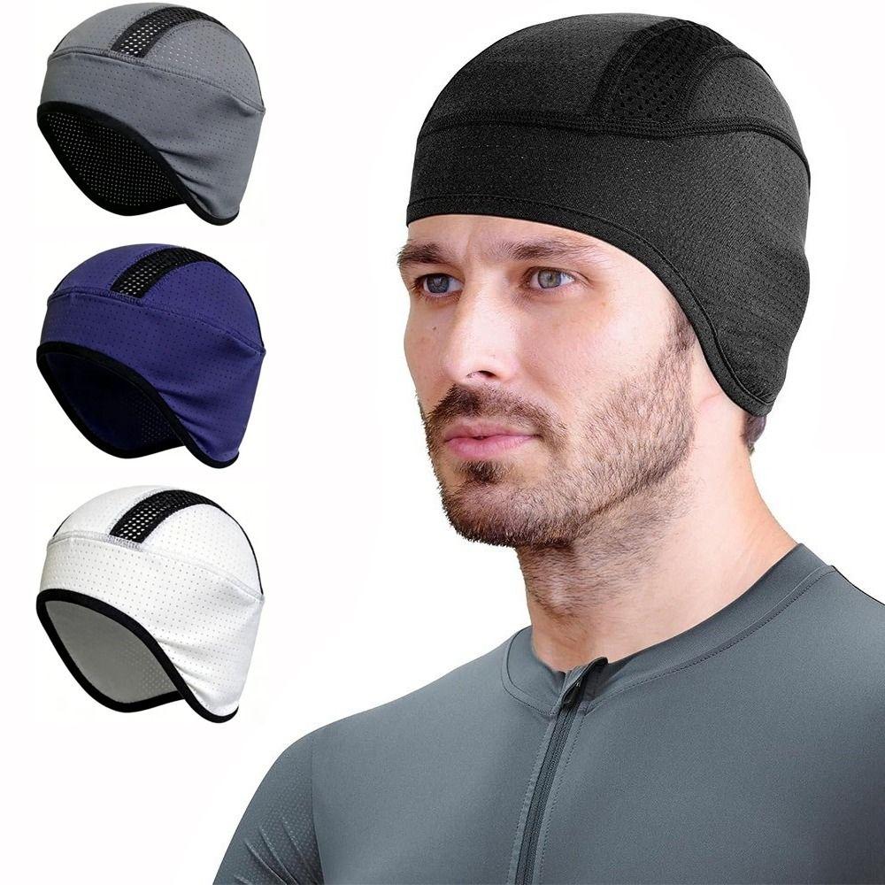 Cómoda Gorra Interior de Seda Helada para Casco de Motocicleta Transpirable de Secado Rápido Gorra de Carreras Malla Protección Solar Gorra de Ciclismo Para Ciclismo