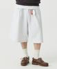 STENDS [M~4Xl] Belt Loop Oversized Sweat Shorts_White Melange