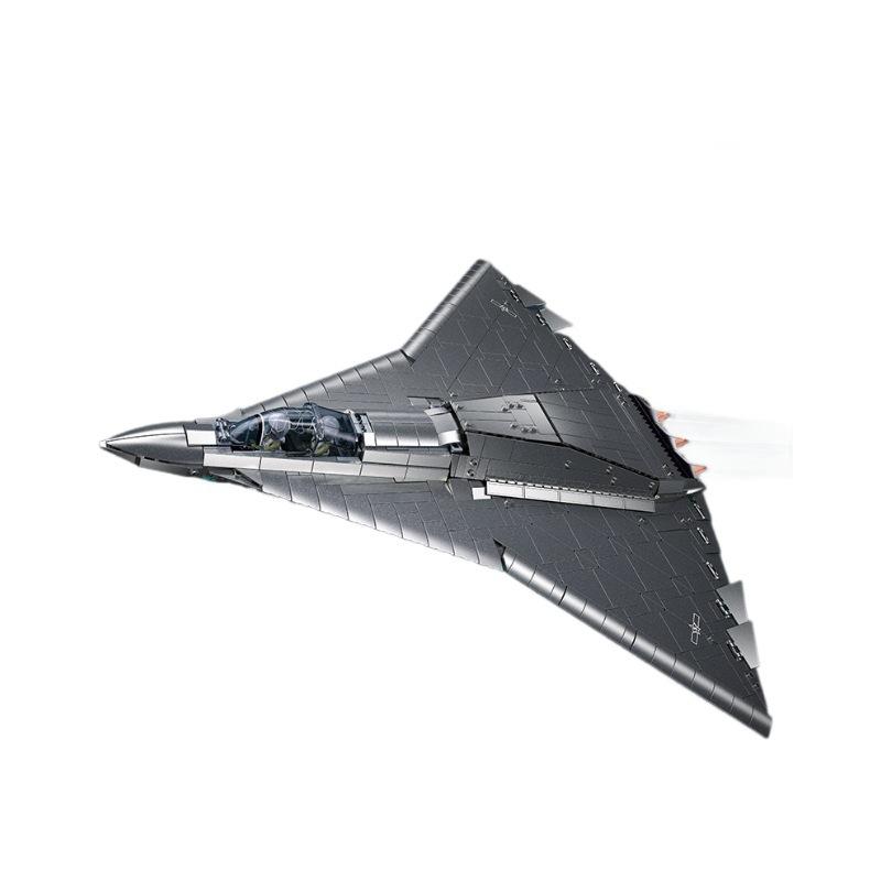 Stealth Fighter Assembled Building Blocks Model Military Aircraft Toy Fighter Ornaments Christmas Birthday Gift