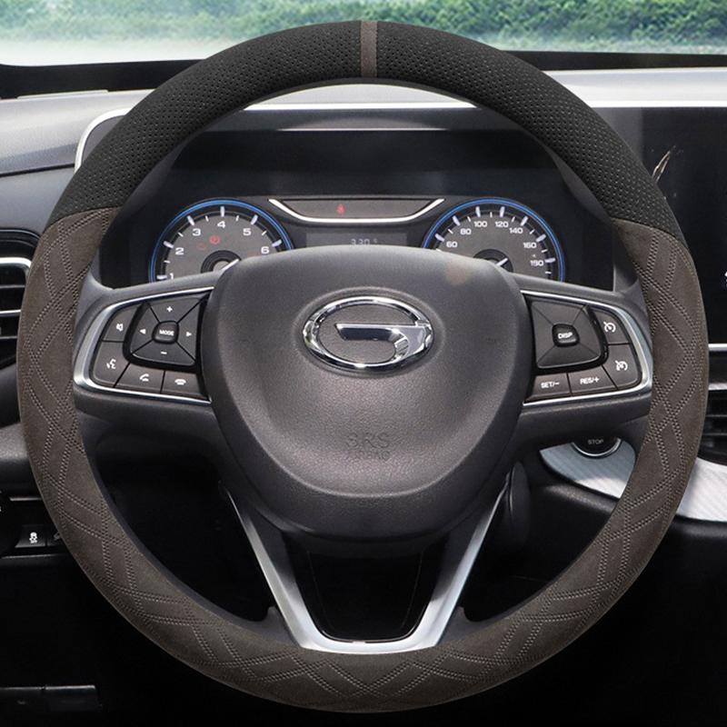 Suede Car Steering Wheel Cover Decoration Handle Wrap For GAC Trumpchi GS4 Plus Empow M8 M6 Pro GS3 GA4 GA6