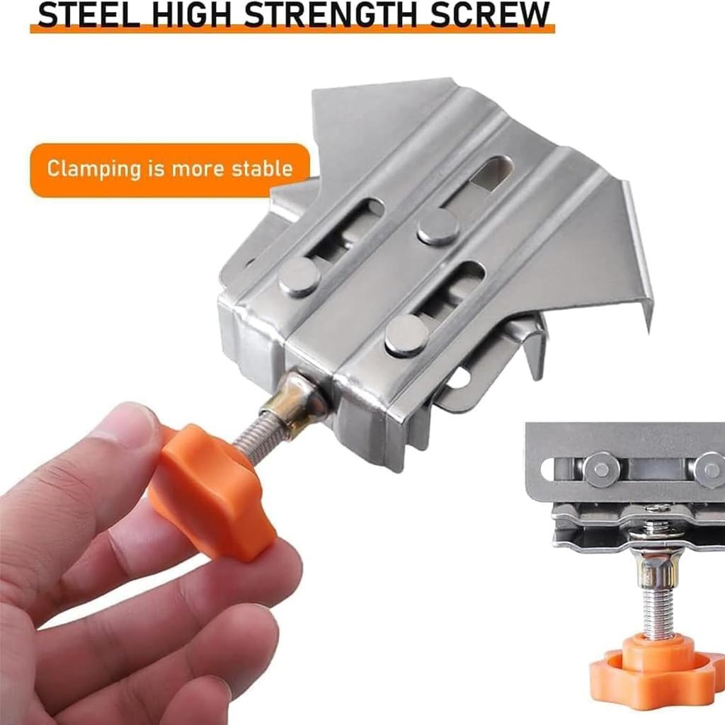 Quick Right Angle Fixing Clip BL-TL247, Multipurpose Stainless Steel 90 Degree Corner Clamp, Right Angle Clamp with Adjustable Swing Corner, For
