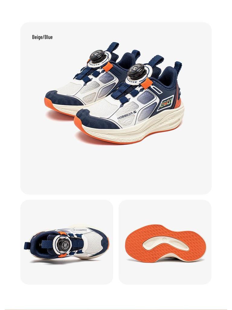 Hapi Bear Boys' Breathable Double Mesh Lightweight Sports Shoes for Spring and Autumn