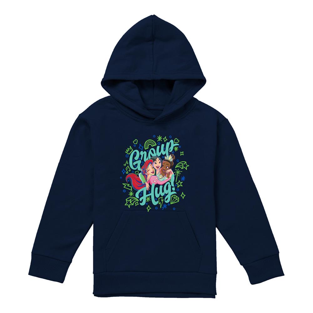 Disney Princess Childrens/Kids Ariel Mulan Tiana Group Hug Hoodie