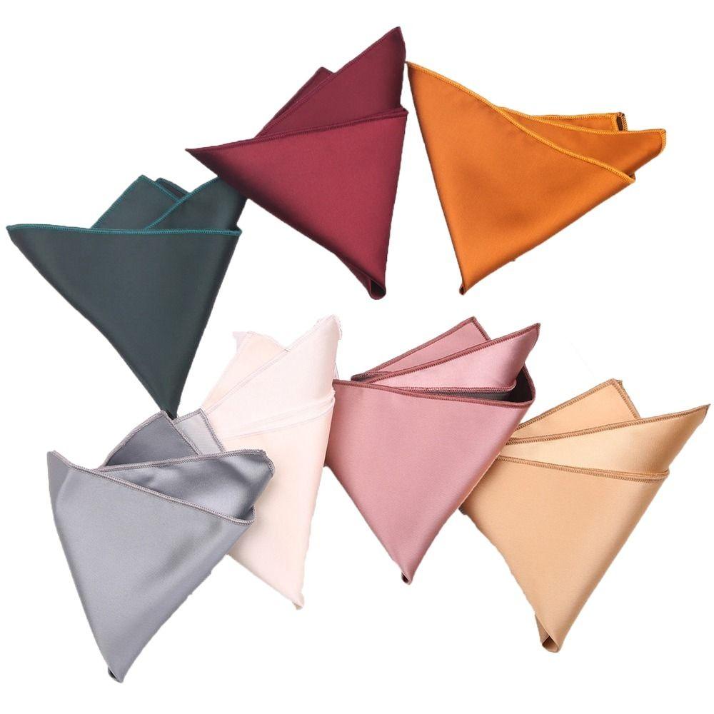 

Color For Male Satin Birthday Korean Pocket Hanky Pocket Towels Suit Accessories Men Handkerchief рожевий