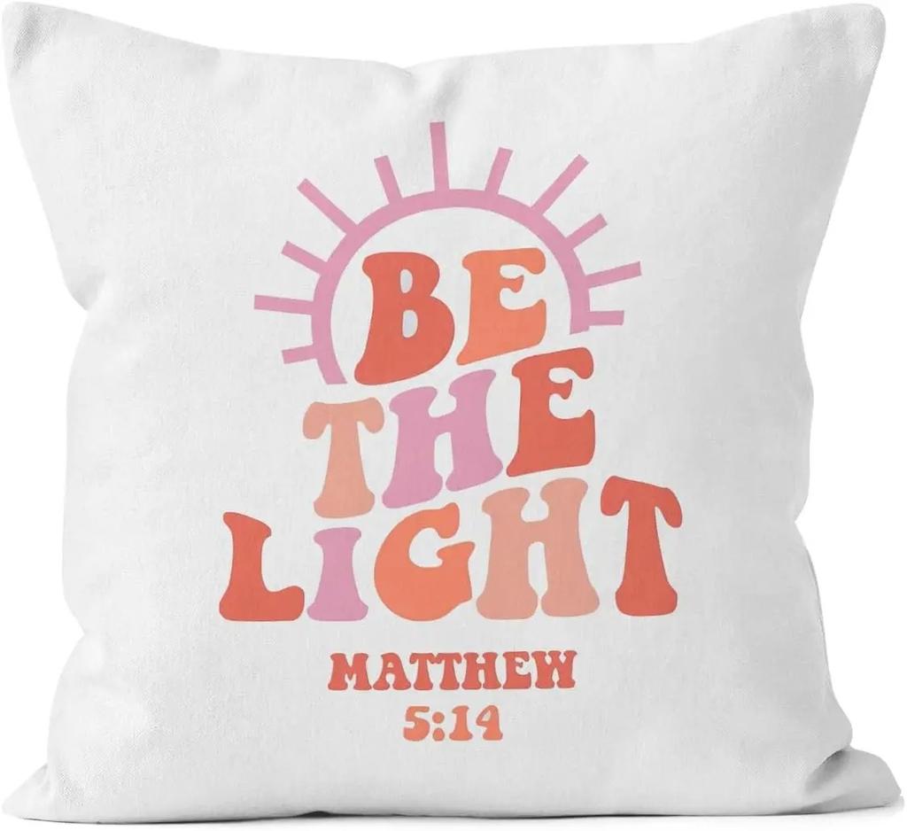 Home Decor Inspirational Christian-Printed Pillow Covers Pattern Cushion Cover Suitable For Sofa Bedroom Car Pillow Cover