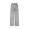 LESS 2025 Spring Cotton Straight Washed Denim Trousers