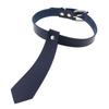 Fake Tie Integrated PU Leather Choker, Punk Tie Style Neckband Necklace