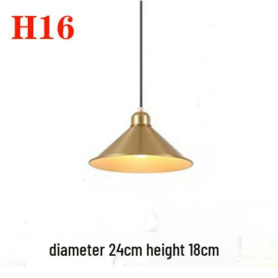 Nordic Gold Single Pendant Light for Bedroom, Bar, Café, or Shop