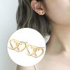 Teamer Korean Fashion Earrings Trendy 2026 Stainless Steel Stud Earrings for Women Pentagram Heart Cross Moon Minimalist Jewelry
